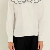 ENGLISH FACTORY Shirts & Blouses*- Scallop Embroidery Blouse WHITE