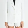 ENGLISH FACTORY Jackets & Coats | Blazers*- Scallop Collar Blazer CREAM