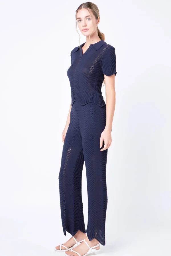 ENGLISH FACTORY Sweaters & Knits | Matching Sets*- Scallop Detail Crochet Knit Top