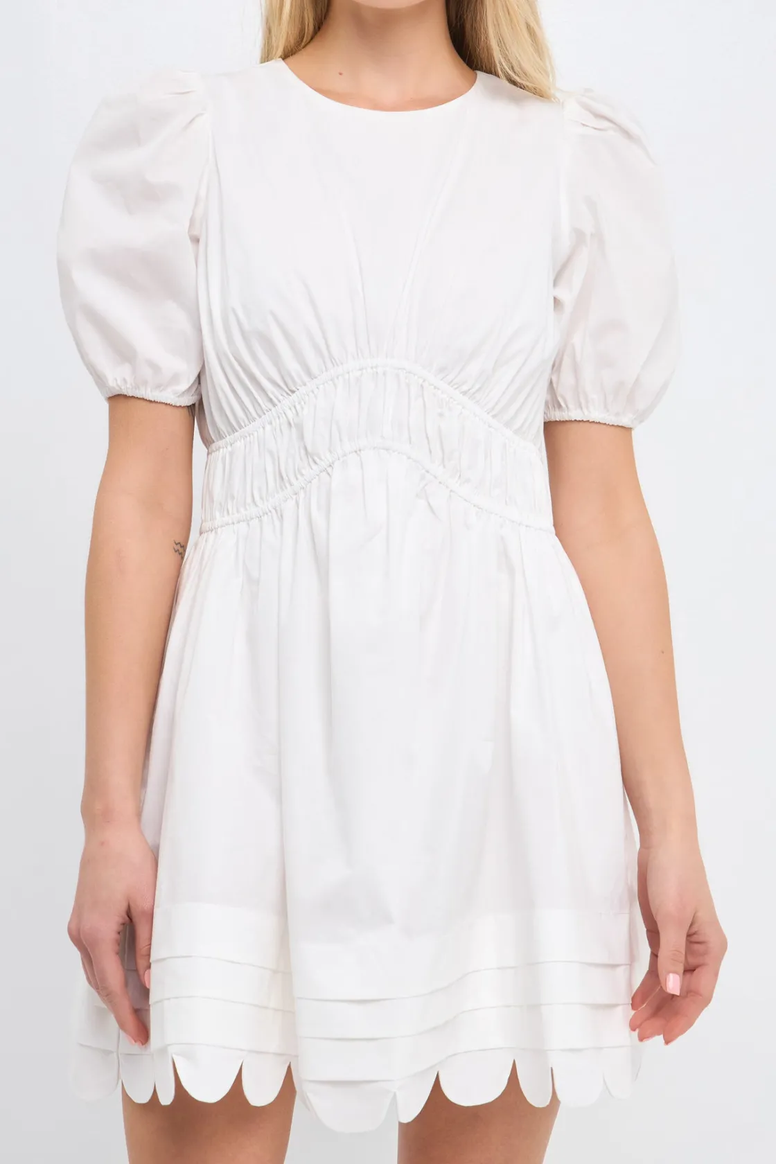 english_factory__scallop__16-2.webp ENGLISH FACTORY Puff Sleeve | Tops*- Scallop Detail Mini Dress