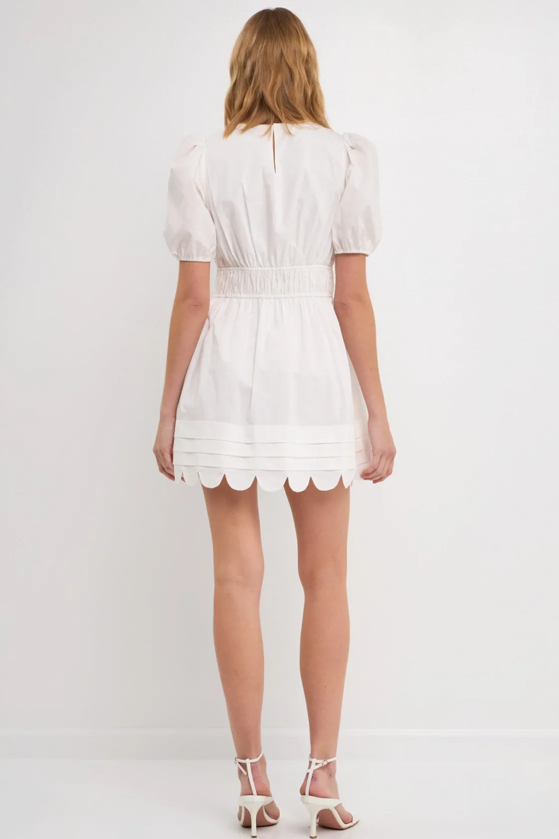 english_factory__scallop__18-2.webp ENGLISH FACTORY Puff Sleeve | Tops*- Scallop Detail Mini Dress