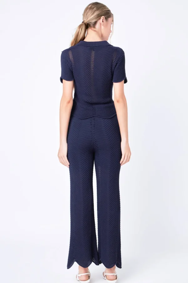 ENGLISH FACTORY Sweaters & Knits | Matching Sets*- Scallop Detail Crochet Knit Top