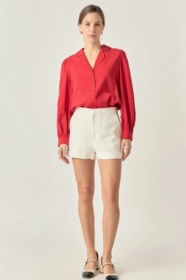 ENGLISH FACTORY Tops*- Scallop Collared Dress Shirt
