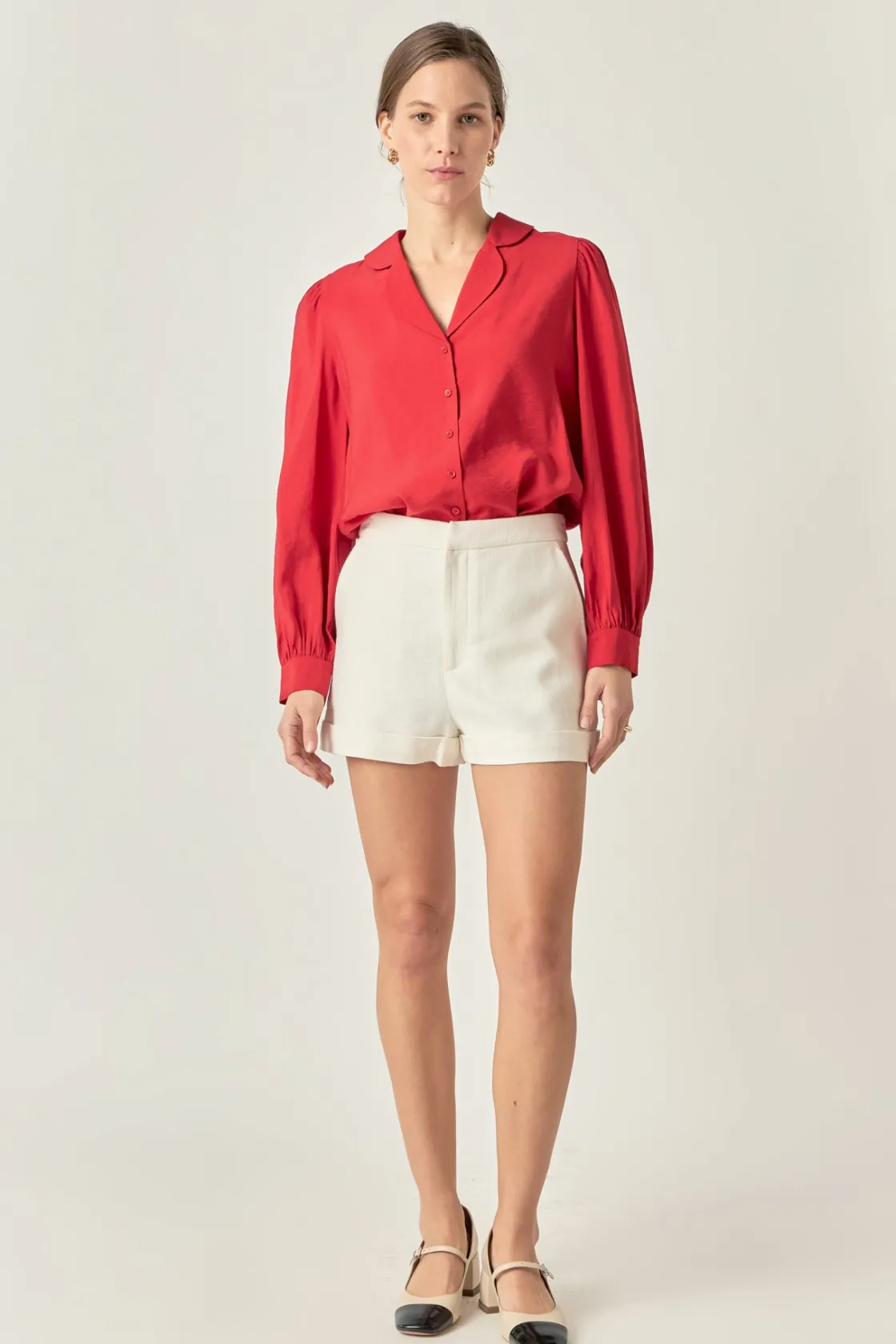 english_factory__scallop__4.webp ENGLISH FACTORY Tops*- Scallop Collared Dress Shirt