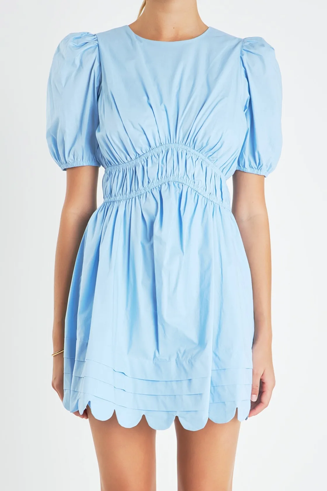 english_factory__scallop__5-5.webp ENGLISH FACTORY Puff Sleeve | Tops*- Scallop Detail Mini Dress