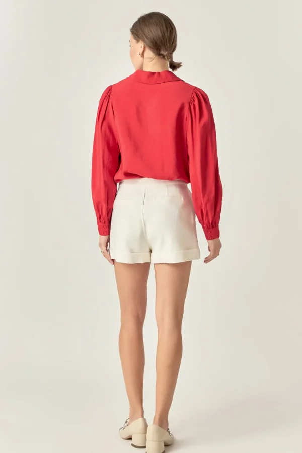 ENGLISH FACTORY Tops*- Scallop Collared Dress Shirt