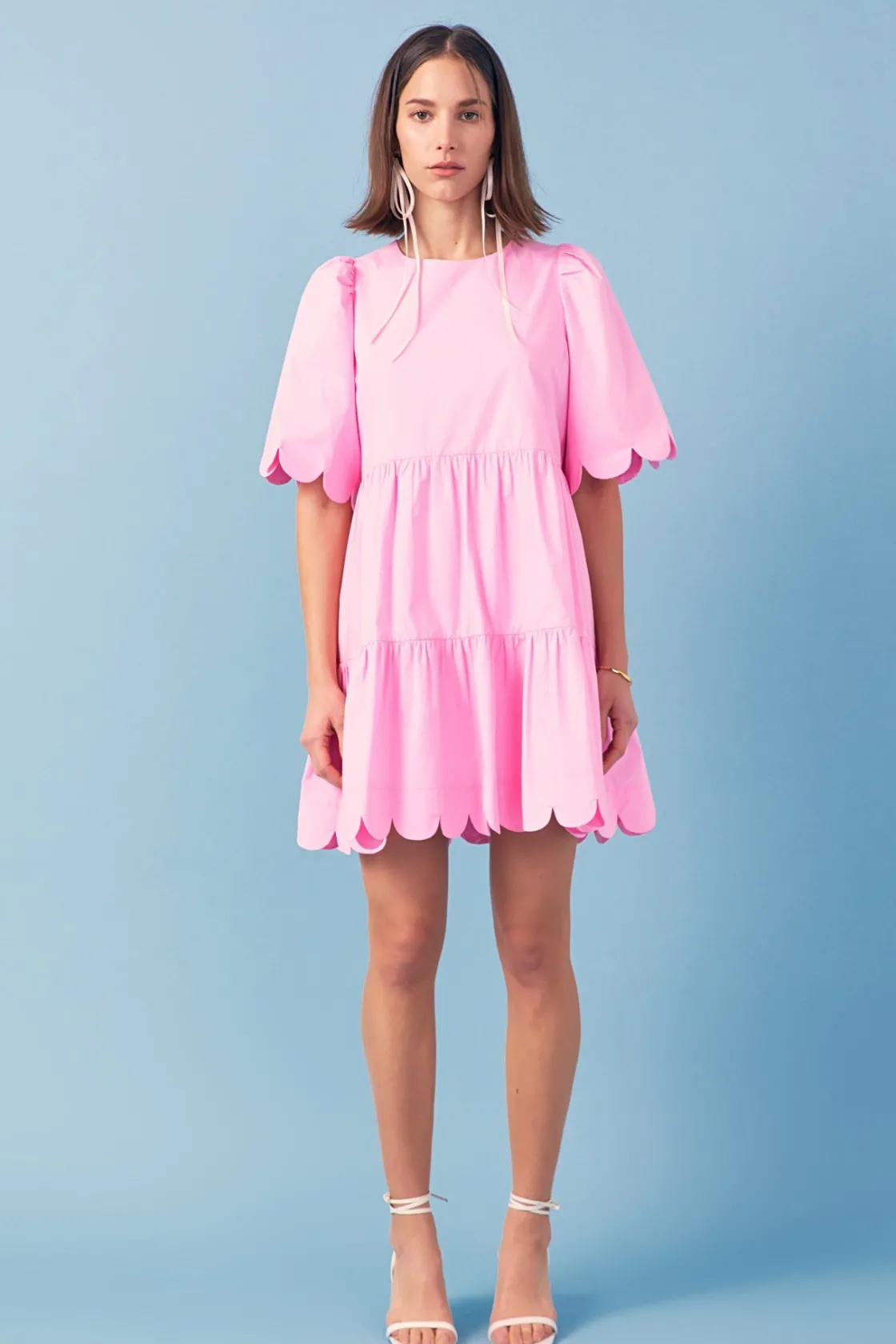 english_factory__scallop__9-3.webp ENGLISH FACTORY White Dresses | Tops*- Scallop Detail Tiered Mini Dress