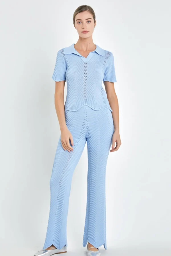 ENGLISH FACTORY Sweaters & Knits | Matching Sets*- Scallop Detail Crochet Knit Top