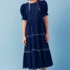 ENGLISH FACTORY White Dresses | Tops*- Scalloped Edge Midi Dress