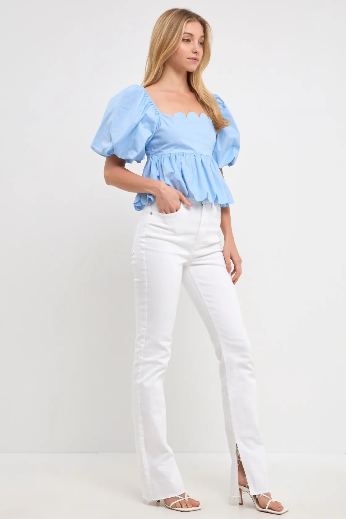 english_factory__scallope_1-2.webp ENGLISH FACTORY Tops*- Scalloped Detail Top POWDERBLUE