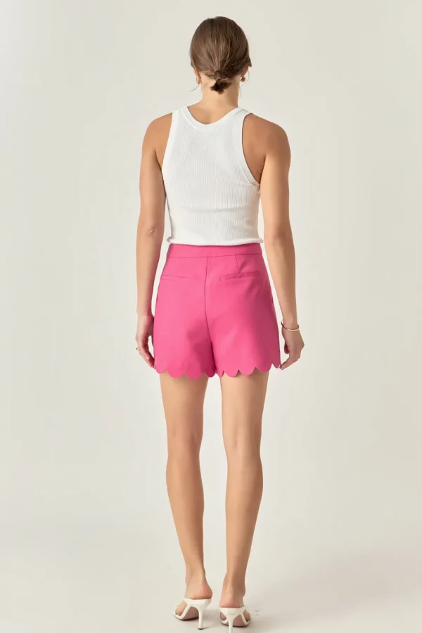 ENGLISH FACTORY Matching Sets | Pants*- Scalloped Hem Shorts