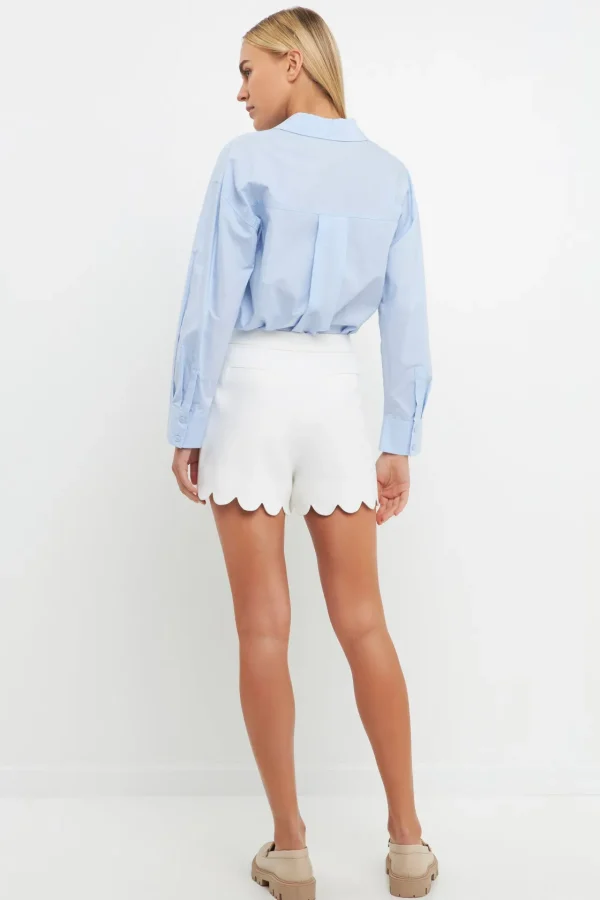 ENGLISH FACTORY Matching Sets | Pants*- Scalloped Hem Shorts