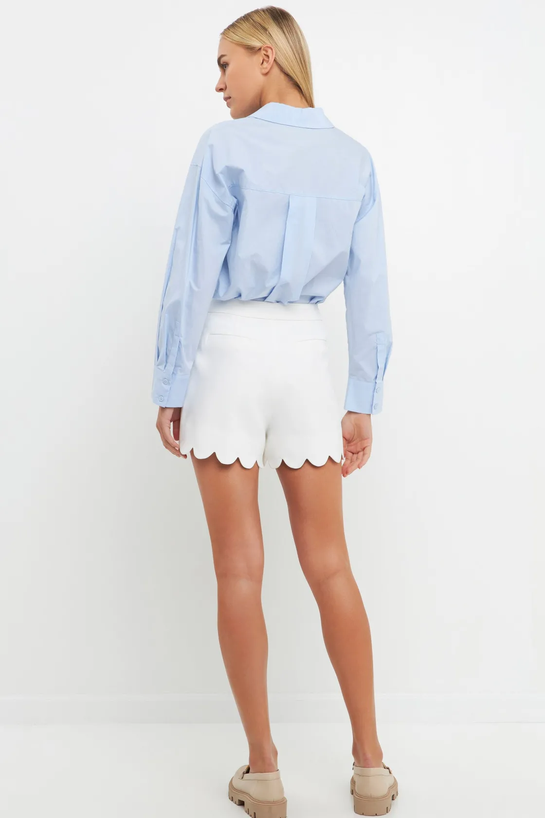 english_factory__scallope_8-2.webp ENGLISH FACTORY Matching Sets | Pants*- Scalloped Hem Shorts