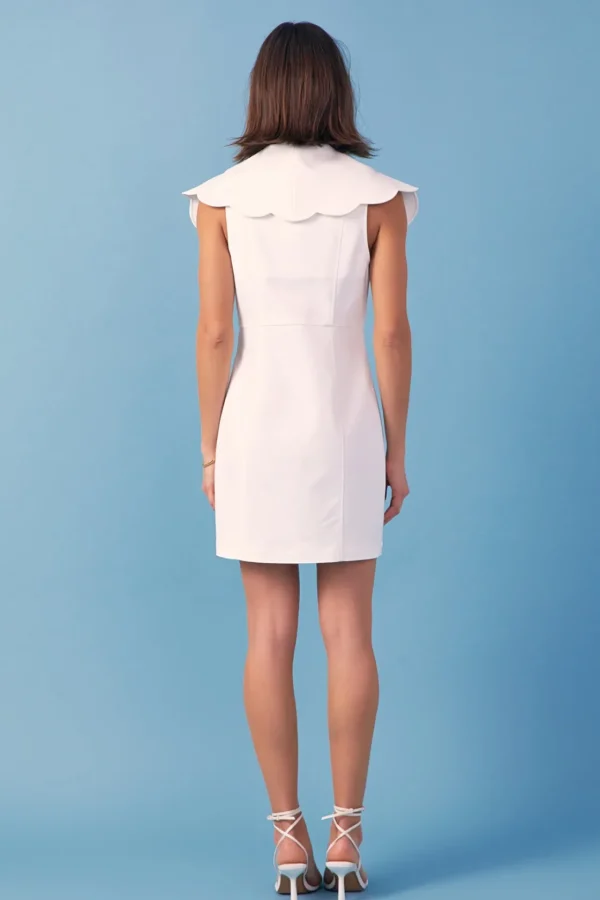 ENGLISH FACTORY Tops*- Scalloped Structured Dress