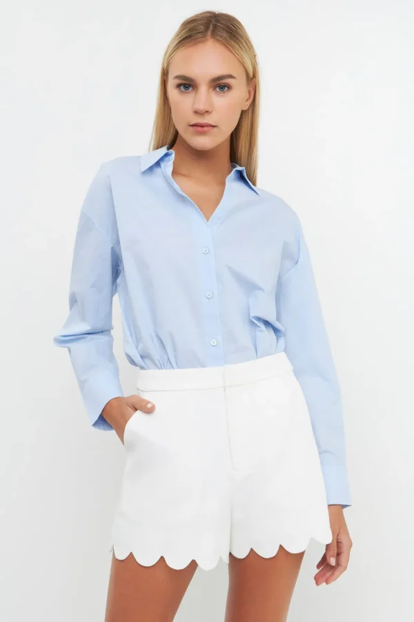 ENGLISH FACTORY Matching Sets | Pants*- Scalloped Hem Shorts
