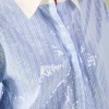 ENGLISH FACTORY Shirts & Blouses*- Sequin Stripe Shirt BLUE