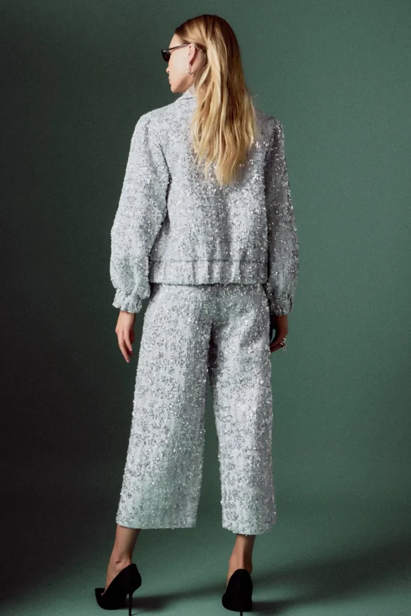 ENGLISH FACTORY Matching Sets | Jackets & Coats*- Sequin Tweed Jacket SILVER