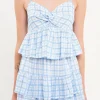 ENGLISH FACTORY Tops*- Sequins Twist Detail Top BLUEMULTI