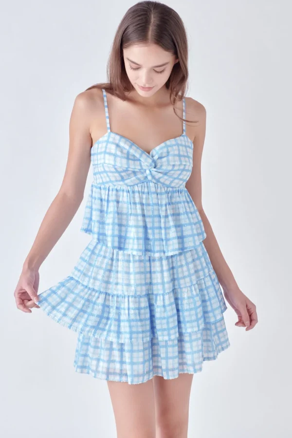 ENGLISH FACTORY Skirts | Tops*- Sequins Check Mini Skirt BLUEMULTI