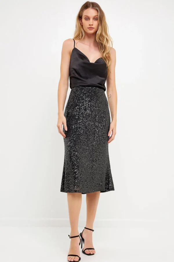 ENGLISH FACTORY Skirts | Tops*- Sequins Midi Skirt