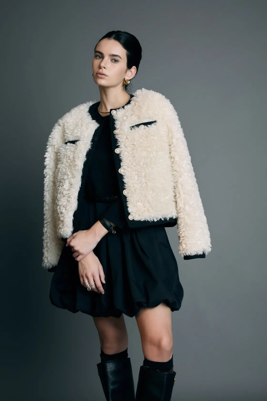 english_factory__shearing_3.webp ENGLISH FACTORY Jackets & Coats*- Shearing Jacket CREAM/BLACK