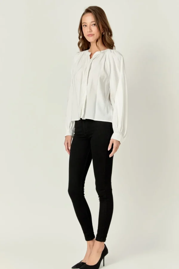 ENGLISH FACTORY Tops*- Shirring Detail Top