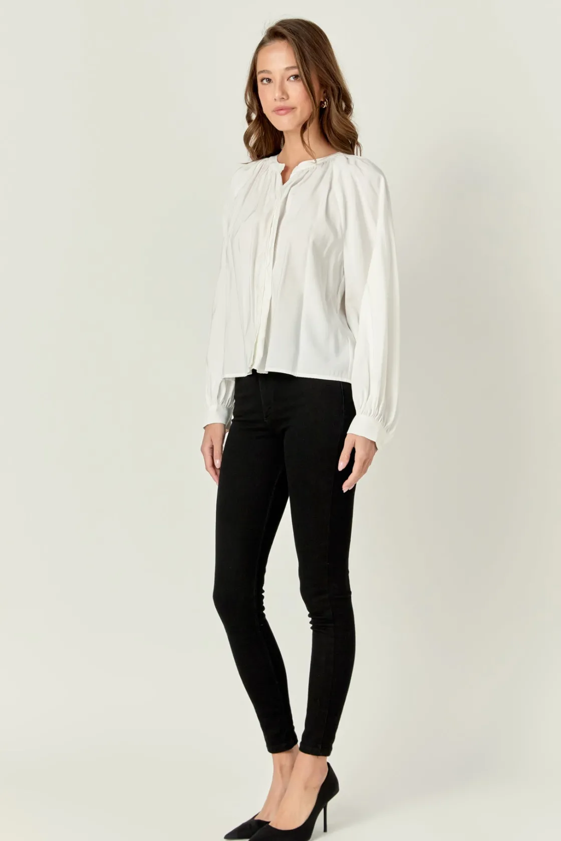 english_factory__shirring_1-4.webp ENGLISH FACTORY Tops*- Shirring Detail Top