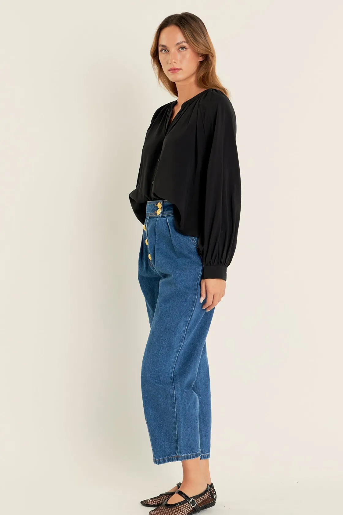 english_factory__shirring_6.webp ENGLISH FACTORY Tops*- Shirring Detail Top
