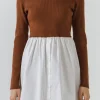 ENGLISH FACTORY Sweaters & Knits*- Shirt Detail Knit Top