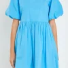 ENGLISH FACTORY White Dresses | Tops*- Short Balloon Sleeve Mini Dress