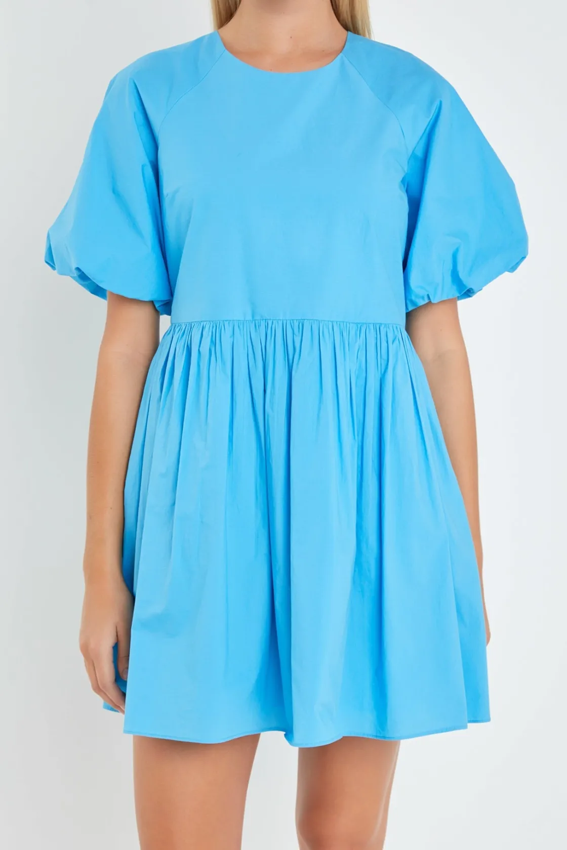 english_factory__short_ba_0-1.webp ENGLISH FACTORY White Dresses | Tops*- Short Balloon Sleeve Mini Dress