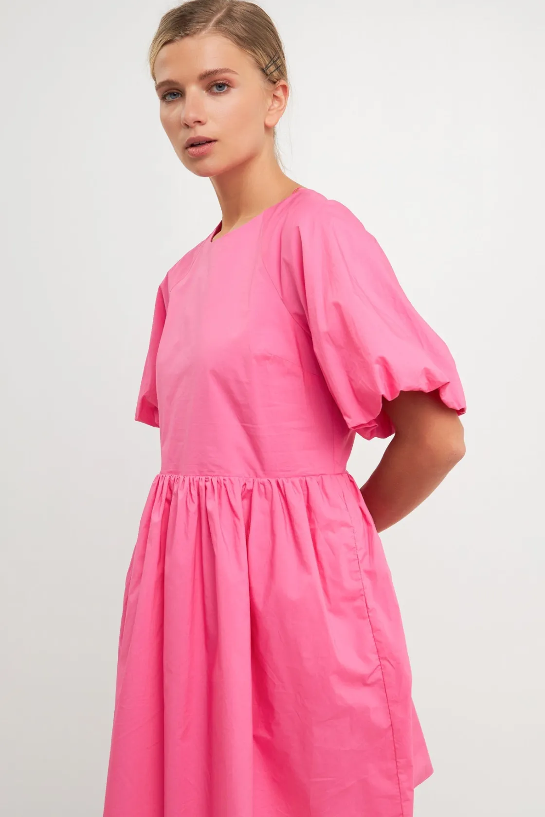 english_factory__short_ba_18.webp ENGLISH FACTORY White Dresses | Tops*- Short Balloon Sleeve Mini Dress
