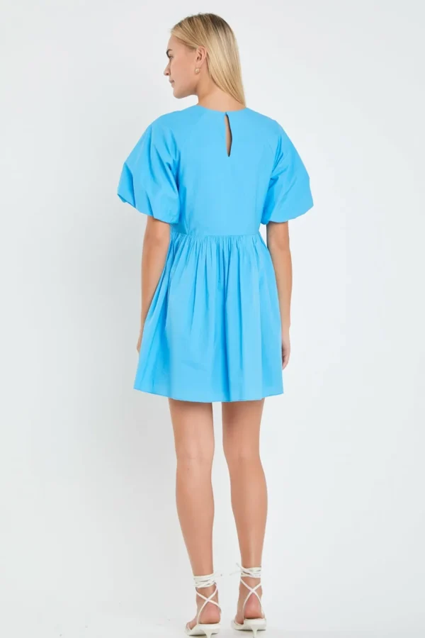 ENGLISH FACTORY White Dresses | Tops*- Short Balloon Sleeve Mini Dress