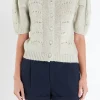 ENGLISH FACTORY Sweaters & Knits | Tops*- Short Puff Sleeve Knit Cardigan