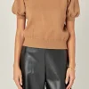 ENGLISH FACTORY Sweaters & Knits*- Short Puff Sleeve Knit Top