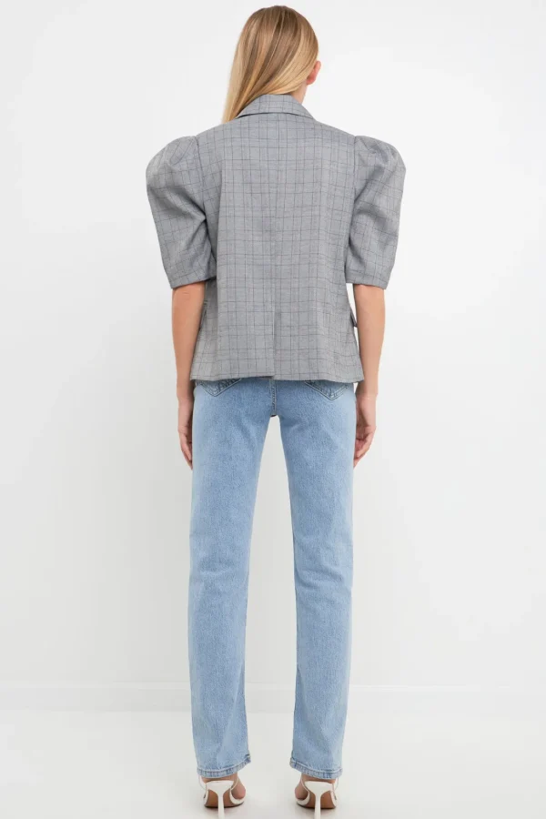 ENGLISH FACTORY Jackets & Coats | Tops*- Short Puff Sleeve Jacket