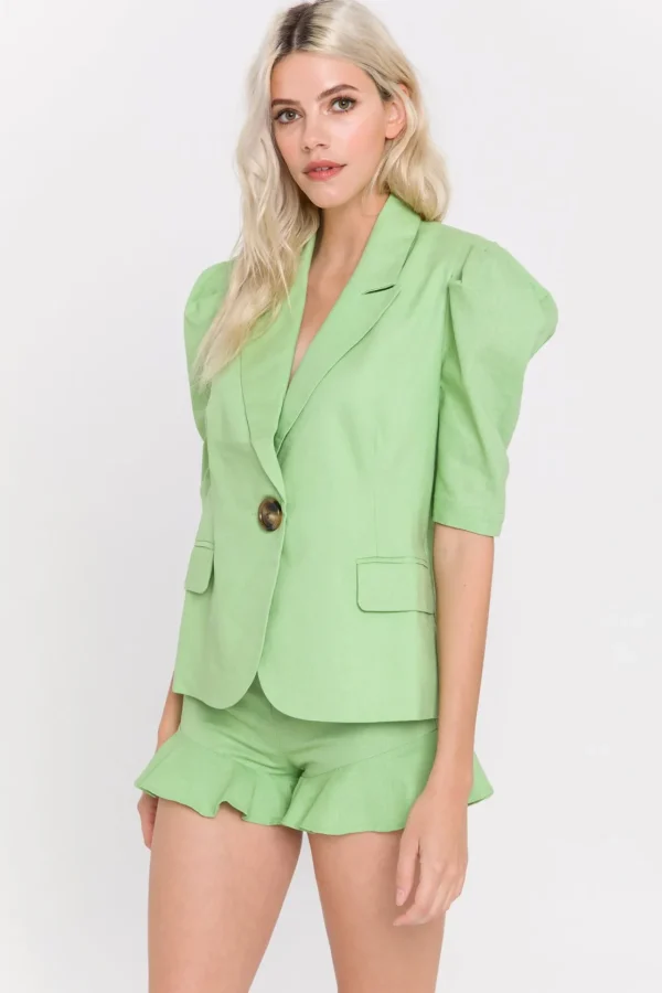 ENGLISH FACTORY Jackets & Coats | Tops*- Short Puff Sleeve Jacket