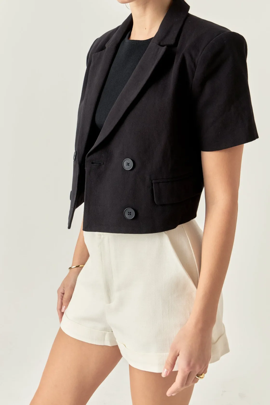 english_factory__short_sl_0-1.webp ENGLISH FACTORY Matching Sets | Jackets & Coats*- Short Sleeve Blazer