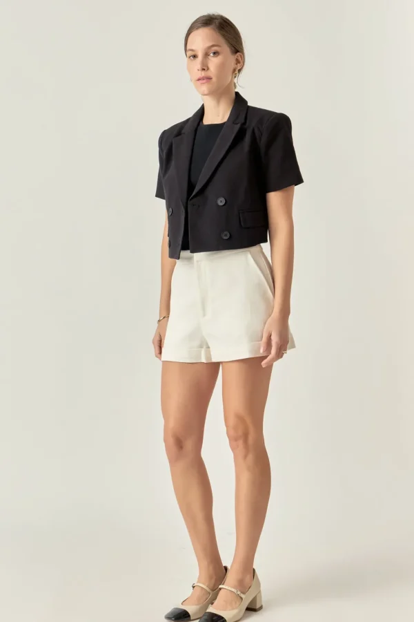 ENGLISH FACTORY Matching Sets | Jackets & Coats*- Short Sleeve Blazer