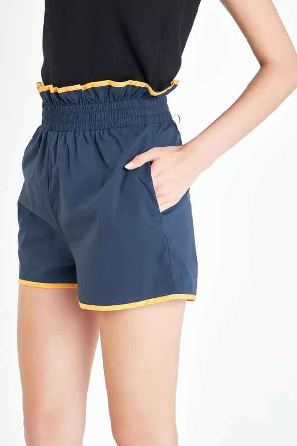 ENGLISH FACTORY Matching Sets | Shorts & Skorts*- Shorts with Colorblock Binding NAVY