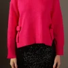 ENGLISH FACTORY Sweaters & Knits | Tops*- Side Tie Crewneck Sweater