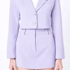 ENGLISH FACTORY Matching Sets | Blazers*- Silky Cropped Blazer PURPLE
