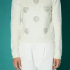 ENGLISH FACTORY Sweaters & Knits*- Silver Heart Knit OFFWHITE