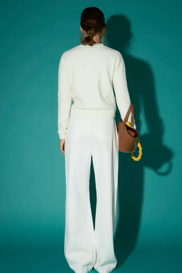 ENGLISH FACTORY Sweaters & Knits*- Silver Heart Knit OFFWHITE