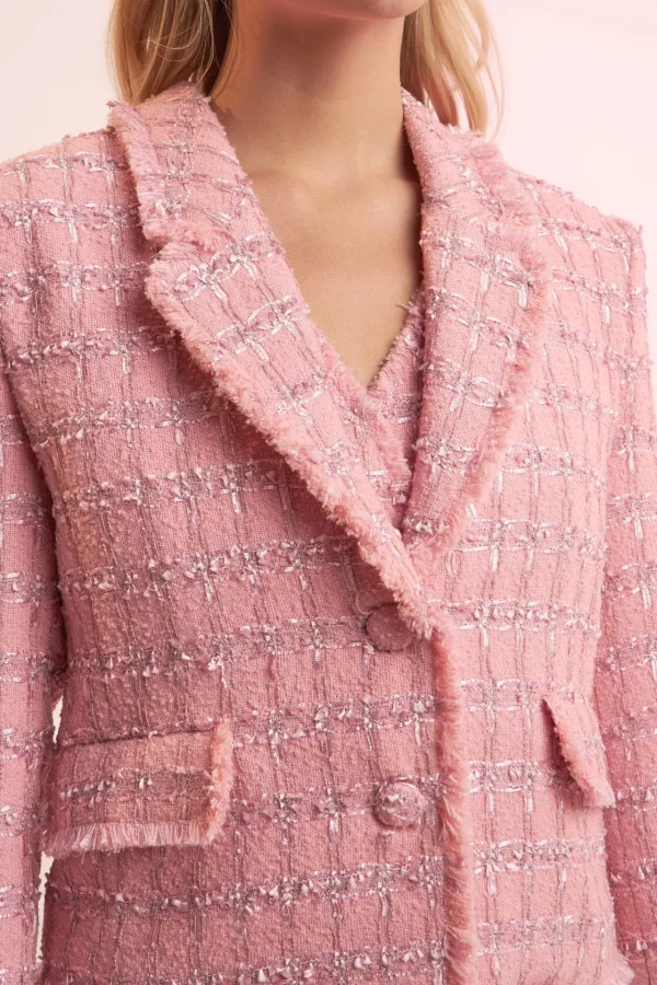 ENGLISH FACTORY Matching Sets | Blazers*- Single-Breasted Tweed Blazer PINK