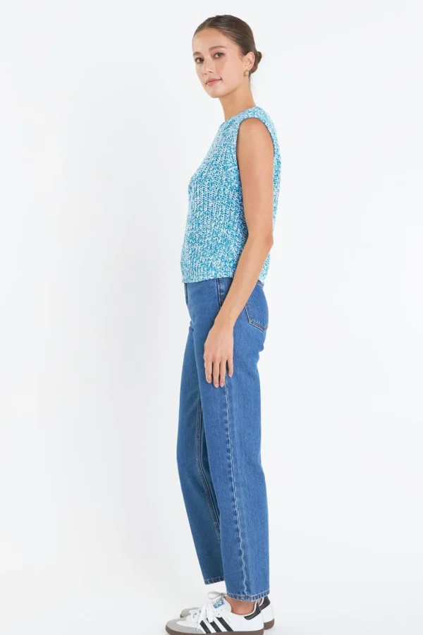 ENGLISH FACTORY Sweaters & Knits | Tops*- Sleeveless Ribbed Knit Sweater