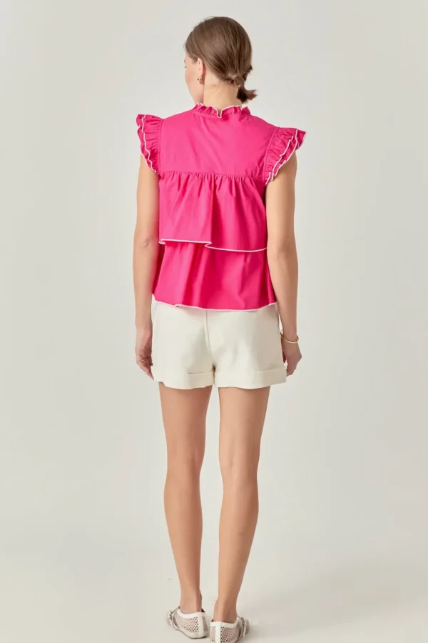 ENGLISH FACTORY Shirts & Blouses | Tops*- Sleeveless Tiered Top