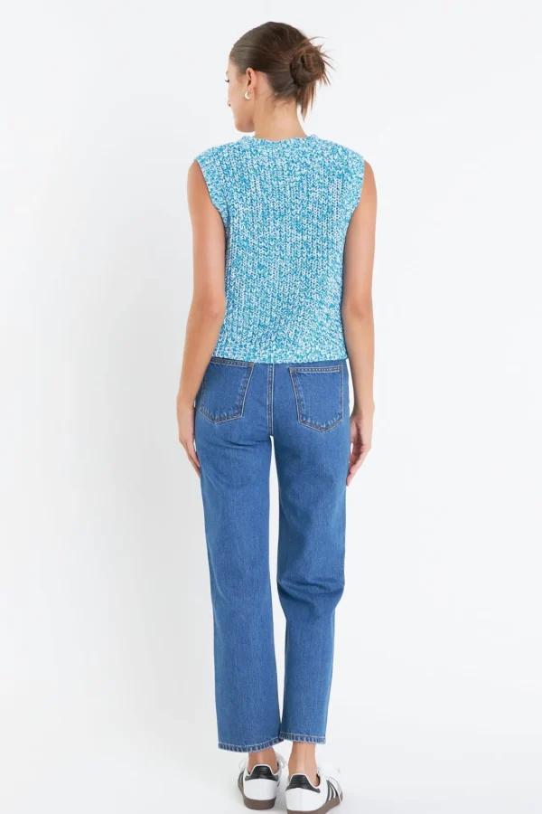 ENGLISH FACTORY Sweaters & Knits | Tops*- Sleeveless Ribbed Knit Sweater