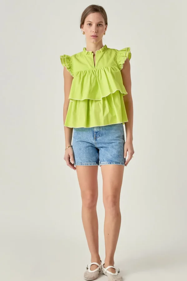 ENGLISH FACTORY Shirts & Blouses | Tops*- Sleeveless Tiered Top