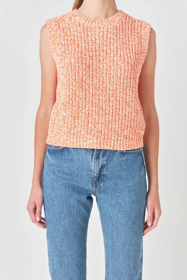 ENGLISH FACTORY Sweaters & Knits | Tops*- Sleeveless Ribbed Knit Sweater